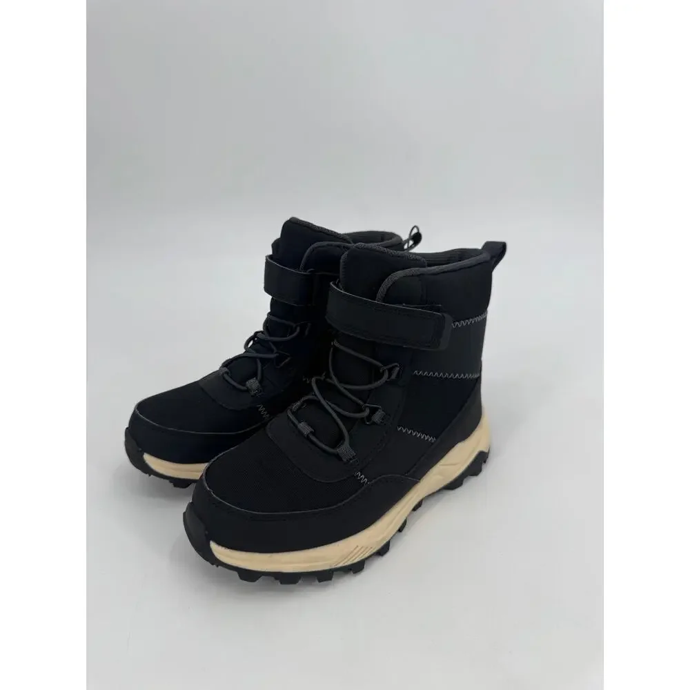 Cat & Jack Noah Boys Waterproof Hiker Winter Boots Black Snow Shoes Size 13 NWOB